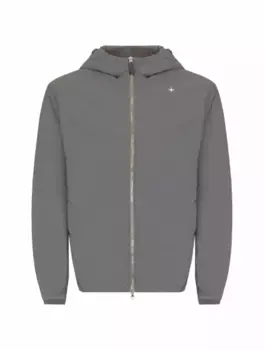 Комбинированная куртка с логотипом Stone Island, серый