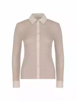 Комбинированная рубашка AGNONA, бежевый