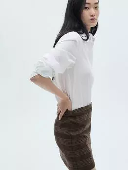 Комбинированная рубашка Mango, белый/разноцветный