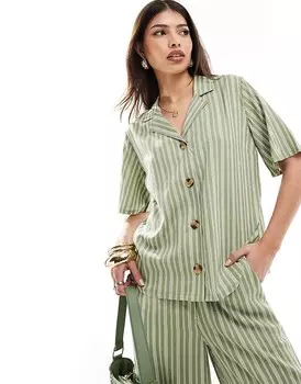 Комбинированная рубашка в полоску Wednesday's Girl