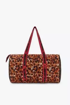 Комбинированная стеганая дорожная сумка ZARA, цвет Leopard