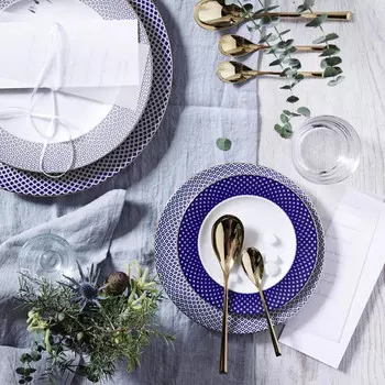 Комбинированное блюдце Francisco Carreau Bleu 16,5 см Rosenthal, белый синий