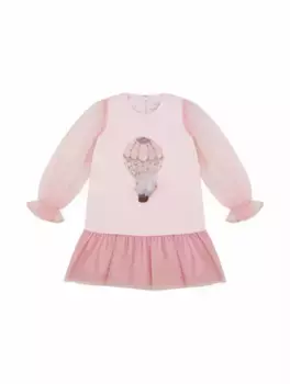 Комбинированное платье с аппликацией Eirene, розовый