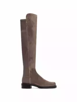 Комбинированные ботфорты 5050 Bold Stuart Weitzman, серый