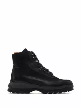 Комбинированные ботинки с логотипом Santoni, черный