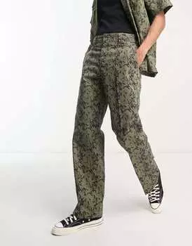 Комбинированные рабочие брюки Dickies Drawsey с цифровым камуфляжным принтом