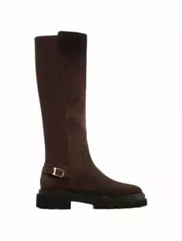 Комбинированные сапоги Santoni, коричневый