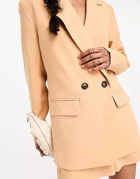 Комбинированный блейзер персикового цвета In The Style