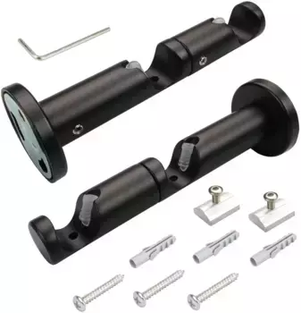 Комбинированный держатель Liedeco, (1 шт.), внутренний ходовой профиль 16 мм 1,6 см, черный