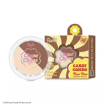 Комбинированный хайлайтер Chupa Chups Candy Combo Face Duo Rude, цвет choco-vanilla