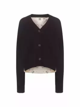 Комбинированный кардиган TOTEME, черный