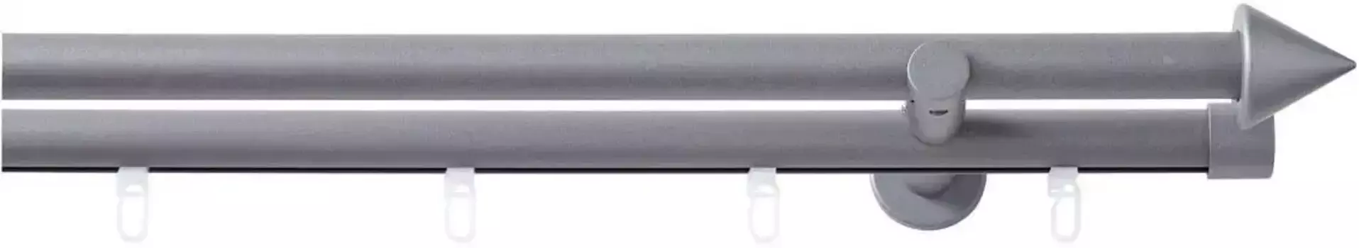 Комбинированный карниз Good Life "Punta", 2 направляющие, фиксированный размер 120 см, 20 мм, цвет anthrazit