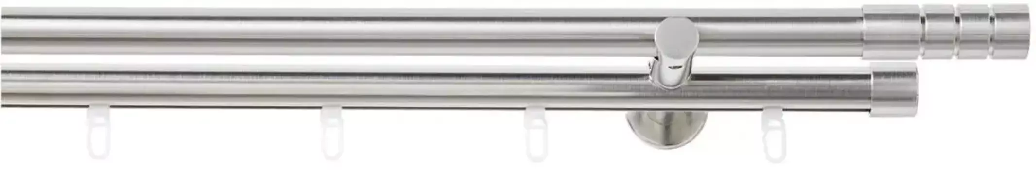 Комбинированный карниз Good Life "Ranura", 2 направляющие, фиксированный размер 480 см, 20 мм, цвет edelstahlfarben