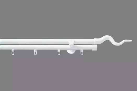 Комбинированный карниз Good Life "Sepa", 2-х направляющий, фиксированного размера 200 см, 20 мм, белый