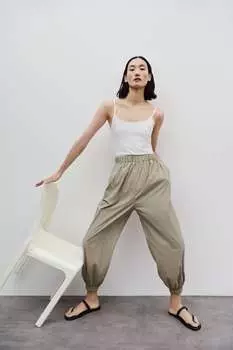 Комбинированный комбинезон полной длины Zara, белый / серый