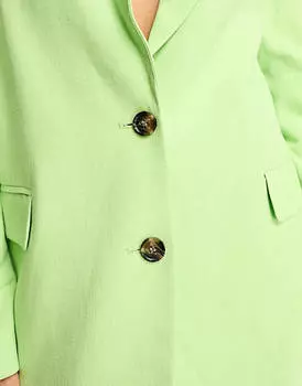 Комбинированный льняной блейзер Weekday Isa пастельно-зеленого цвета эксклюзивно для ASOS