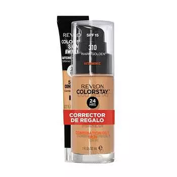 Комбинированный макияж Colorstay/Жирная кожа + подарок для пробуждения кожи Revlon