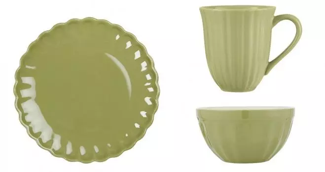 Комбинированный набор из 3 предметов, набор для завтрака MYNTE Herbal Greengreen Ib Laursen, зеленый