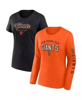 Комбинированный набор женских оранжево-черных футболок San Francisco Giants Fanatics, оранжевый