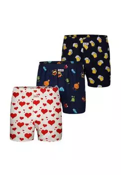 Комбинированный принт с боксерским мотивом Sugar Pine, цвет Herzen, Bier, Monster