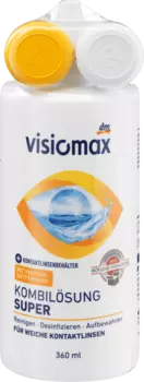 Комбинированный раствор для ухода за контактными линзами Super с контейнером 360 мл VISIOMAX