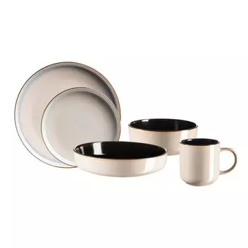 Комбинированный сервиз 10 шт. Аления Бежевая новая столовая культура neuetischkultur, бежевый