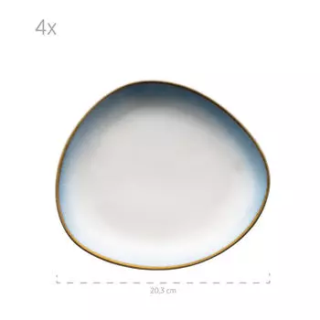 Комбинированный сервиз 16 предметов la sinfonia Mser, синий/белый