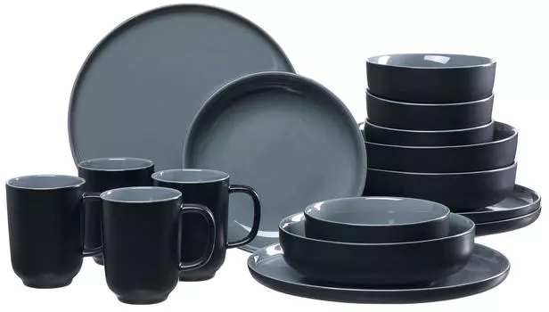 Комбинированный сервиз 16 шт яшма Ritzenhoff, черный