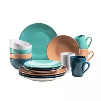 Комбинированный сервиз 16 штук Inoda Earth Paint новая столовая культура neuetischkultur