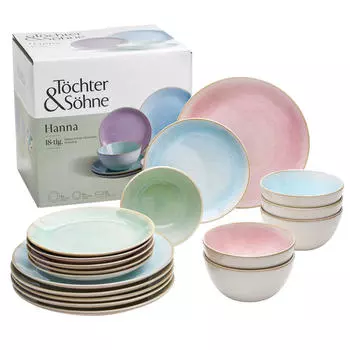 Комбинированный сервиз 18 шт ханна Van Well, мультиколор