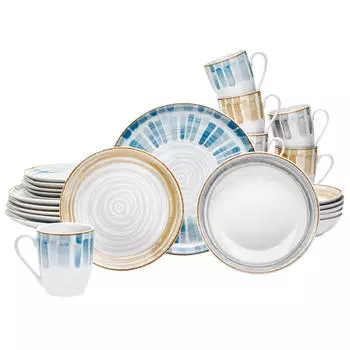 Комбинированный сервиз 24 шт равенна Van Well, мультиколор