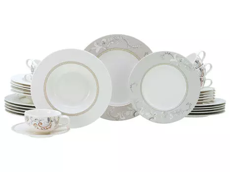 Комбинированный сервиз 30 предметов palacio 2 Creatable, серый/бежевый