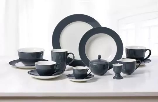 Комбинированный сервиз 30 шт. Доппио антрацит Ritzenhoff & Breker, серый