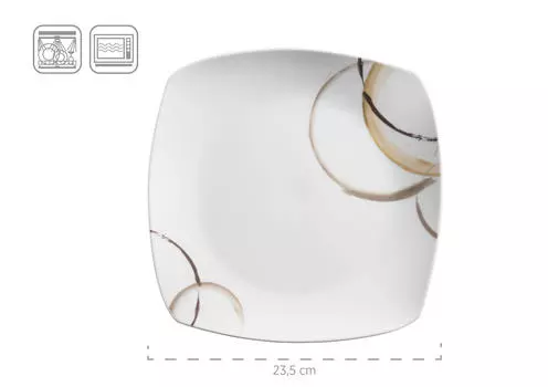 Комбинированный сервиз 30 шт nela Mser, белый/светло-коричневый