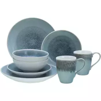 Комбинированный сервиз CreaTable «Кальдера», (набор, 8 шт.), переливающаяся глазурь, цвет Eisblau