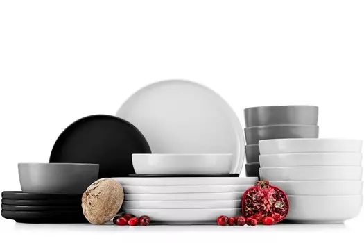 Комбинированный сервиз Konsimo Миска VICTO, десертная тарелка, обеденная тарелка, суповая тарелка на 6 персон (24 эл.), разноцветная, керамическая, лофт, 20 см | 27см | 18,5 см | 14,5 см, мультиколор