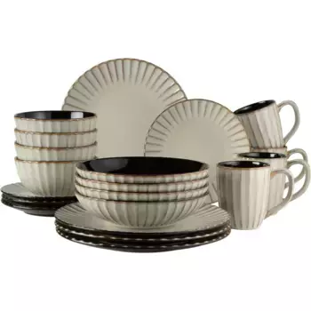 Комбинированный сервиз MSER «Набор посуды, Service Confino», (набор, 20 шт.), 20 шт., на 4 персоны, бежевый
