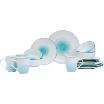 Комбинированный сервиз Ritzenhoff & Breker «Луна», (набор, 16 предметов), стиль акварель, цвет Trkis