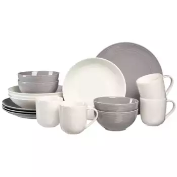 Комбинированный сервиз Ritzenhoff & Breker «Набор посуды, сервиз Levi», (набор, 16 предметов), серо-белый, 16 предметов, на 4 персоны