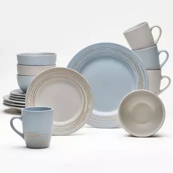 Комбинированный сервиз сервиз Мурсия (16 предметов), на 4 персоны, керамогранит с рифленой структурой Van Well