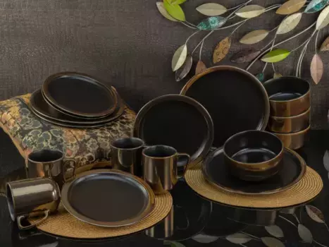 Комбинированный сервиз столовой посуды CreaTable, золотой