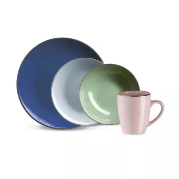 Комбинированный сервиз столовой посуды Neuetischkultur, синий