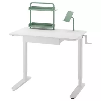 Комбинированный стол для работы сидя/стоя RELATERA IKEA, 90x60 см, серо-зеленый