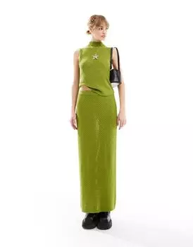 Комбинированный вязаный топ без рукавов Reclaimed Vintage