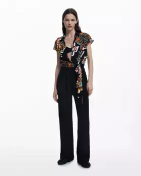 Комбинированный женский комбинезон, разработанный Кристианом Лакруа Desigual, черный