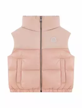 Комбинированный жилет Suzan Moncler, розовый
