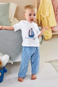 Комбинируйте пижамы с мотивом лодки Jojo Maman Bb, белый