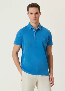 Комфортная футболка с воротником-поло Beymen Club, синий