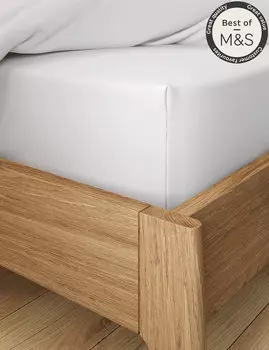 Комфортная и прохладная простыня с глубоким прилеганием из лиоцеля Marks & Spencer, бирюзовый