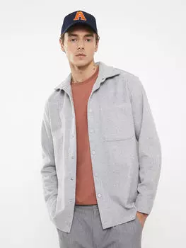 Комфортная мужская куртка-рубашка с длинным рукавом и длинным рукавом LCW Casual